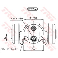 TRW CYLINDER BRAKE NISSAN BLUEBIRD, LAUREL photo 2 - milautoparts-fr.ukrlive.com