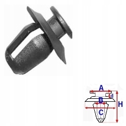 RIVET MOLDING CITROEN C2 C5 PEUGEOT 306 406 C10010 photo 1 - milautoparts-fr.ukrlive.com