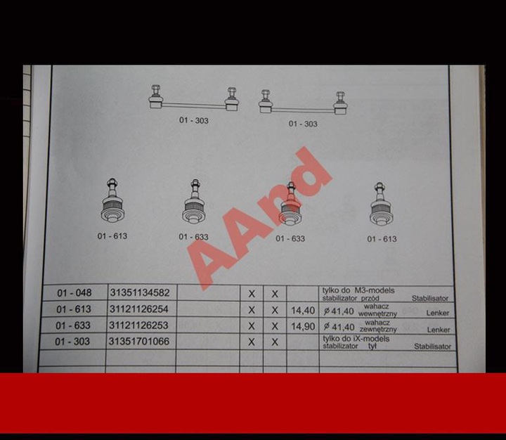 BMW 3 E30 325 IX COIPLEUR DE STABILISATEUR AVANT KIT photo 3 - milautoparts-fr.ukrlive.com