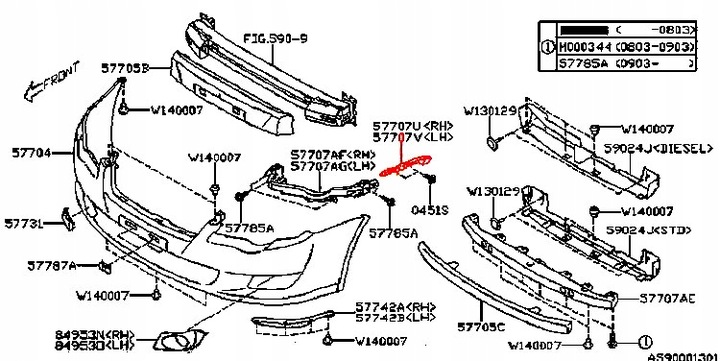 SUBARU LEGACY IV 06-09 MOUNTING BRACKET BUMPER photo 2 - milautoparts-fr.ukrlive.com