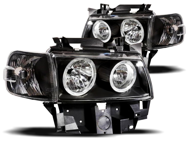 LAMPS VW T4 96-03R FACELIFT ANGEL EYES RINGS DEPO BLACK GLASS SUPER EFEKT! photo 1 - milautoparts-fr.ukrlive.com