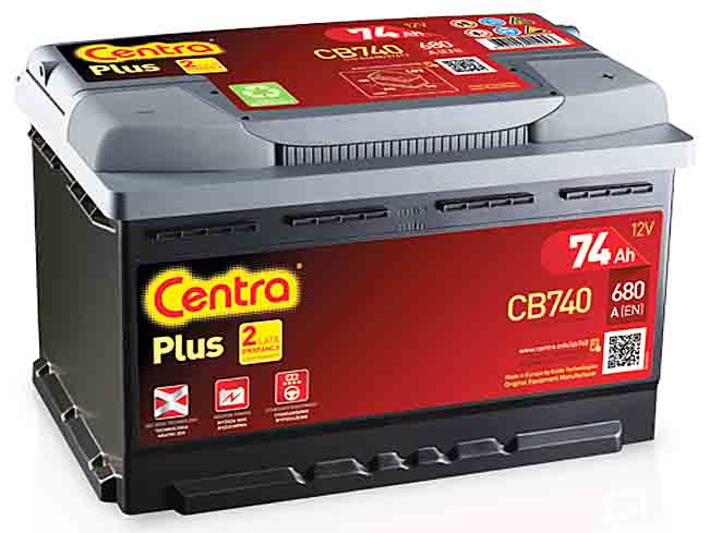 BATTERY CENTRA PLUS 74AH 680A CB740 MODEL photo 1 - milautoparts-fr.ukrlive.com