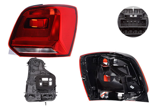 PHARE ARRIÈRE DROIT (P21W/PY21W/W16W) VW POLO 714000028731