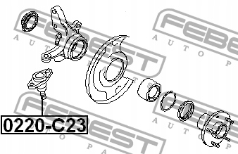 FEBEST 0220-C23 AXLE SWIVEL ATTACHMENT / PROWADZACY photo 2 - milautoparts-fr.ukrlive.com