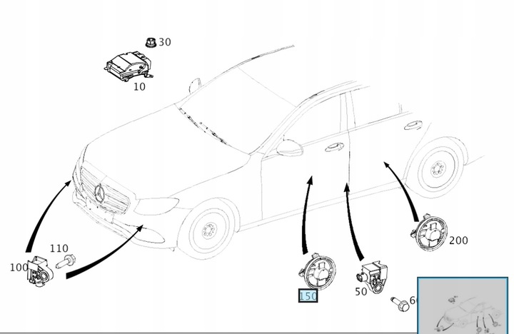 SENSOR SHOCK MERCEDES W205 W213 W257 W222 photo 4 - milautoparts-fr.ukrlive.com