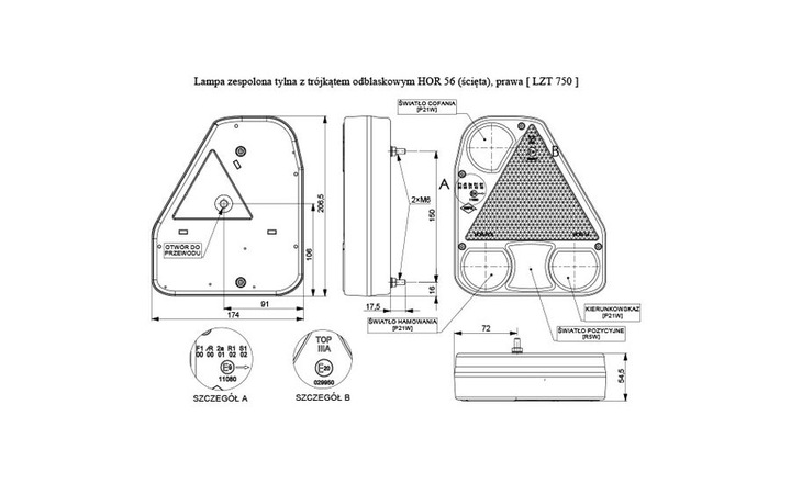 FEU ARRIÈRE JUMELÉE NAROZNA ASSORTIMENT FEUX RYDWAN REMORQUE TRANSPORTEUR DE VOITURE GAUCHE+DROITE photo 4 - milautoparts-fr.ukrlive.com