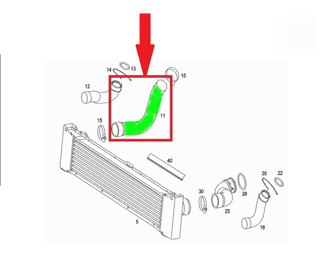 TUBE RADIATOR MERCEDES VITO W639 A6395283082 photo 6 - milautoparts-fr.ukrlive.com