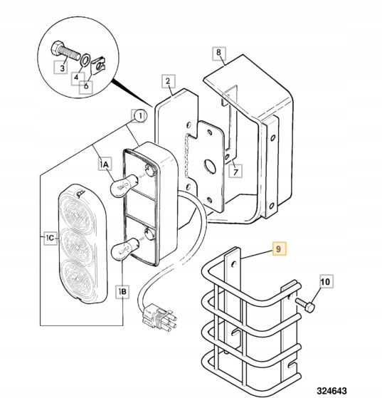 PROTECTION FEUX ARRIÈRE GAUCHE/DRTOITE JCB 3CX 4CX 331/21118 photo 3 - milautoparts-fr.ukrlive.com