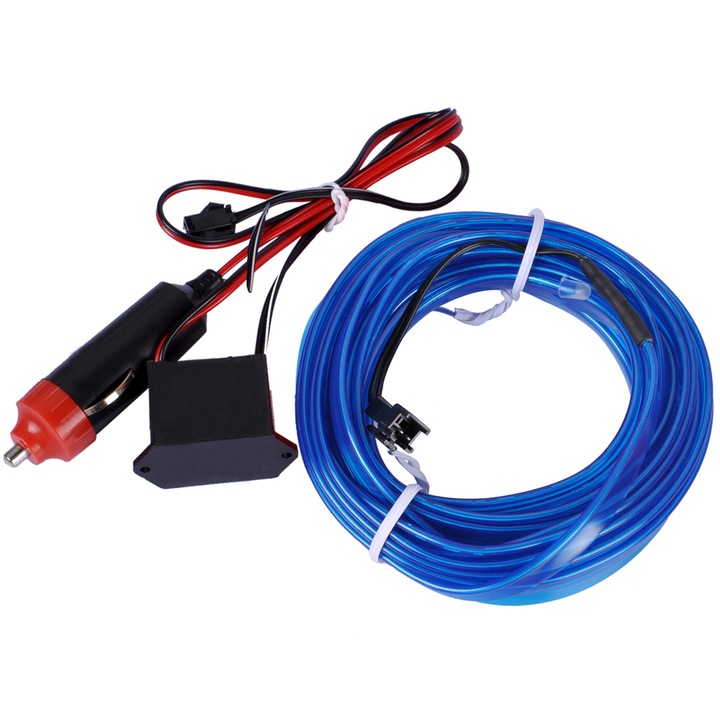 FIBER-OPTIC CORD BLUE EL WIRE AMBIENT BELT LED 5M photo 1 - milautoparts-fr.ukrlive.com