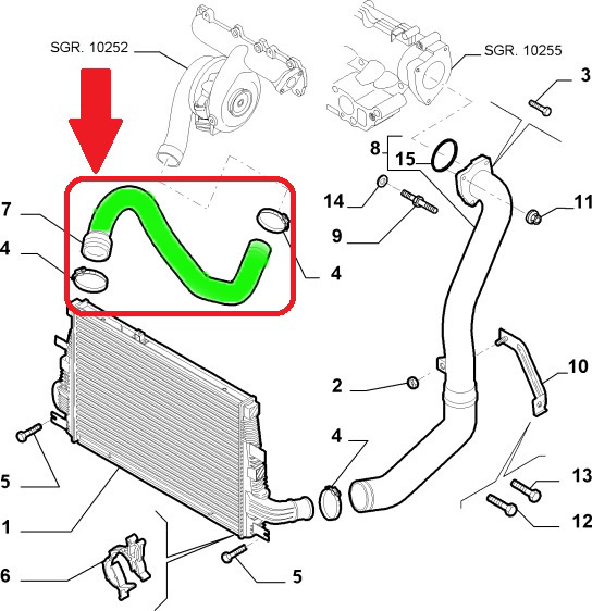 TUYAU BUSE DE RADIATEUR ALFA ROMEO 159 2.4 JTD 20V photo 6 - milautoparts-fr.ukrlive.com