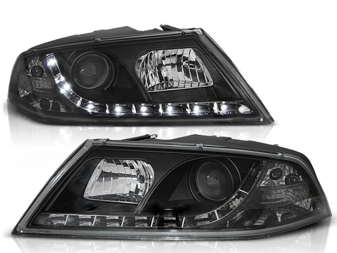 LAMPS FRONT SKODA OCTAVIA 2 04-08 LED BLACK XENON photo 1 - milautoparts-fr.ukrlive.com