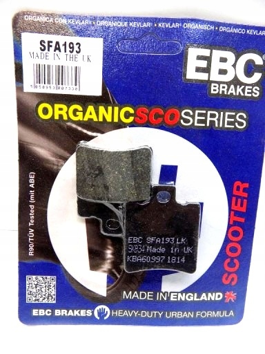 PADS BRAKE EBC YAMAHA MBK APRILIA EBC SFA193 photo 1 - milautoparts-fr.ukrlive.com