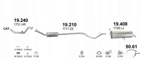 SILENCER CENTRAL PEUGEOT 307 POJ.1,6 UNIVERSAL photo 2 - milautoparts-fr.ukrlive.com