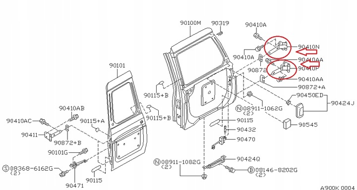 HINGE DOOR BOOT NISSAN PATROL GR Y61 OEM photo 9 - milautoparts-fr.ukrlive.com