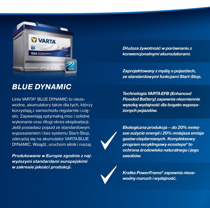 ACCUMULATEUR VARTA BLUE D47 60AH 540A photo 2 - milautoparts-fr.ukrlive.com