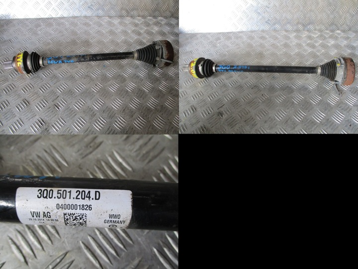 HALF-AXLE REAR REAR VW PASSAT B8 3G0 2.0 TDI photo 1 - milautoparts-fr.ukrlive.com