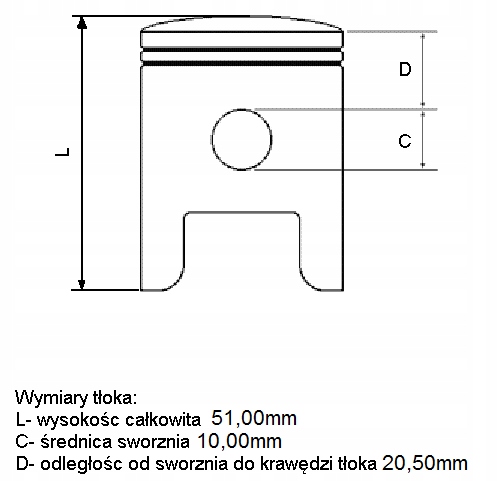 PISTON HONDA NC 50 3-SZLIF 40,75MM T322 photo 2 - milautoparts-fr.ukrlive.com