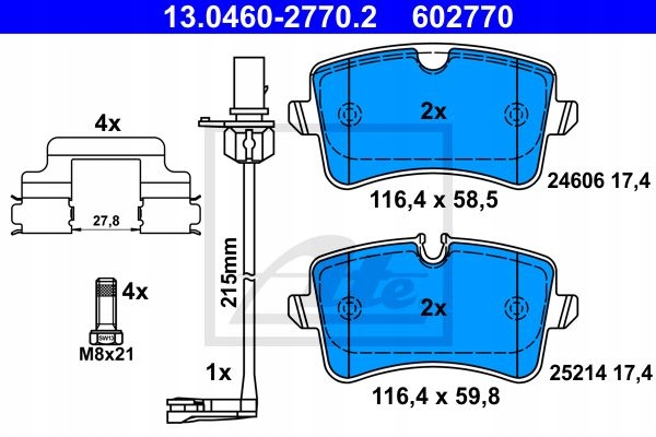 ATE SABOTS DE FREIN ARRIÈRE AUDI A6 C7 A7 S6 S7 PORSCHE MACAN photo 2 - milautoparts-fr.ukrlive.com