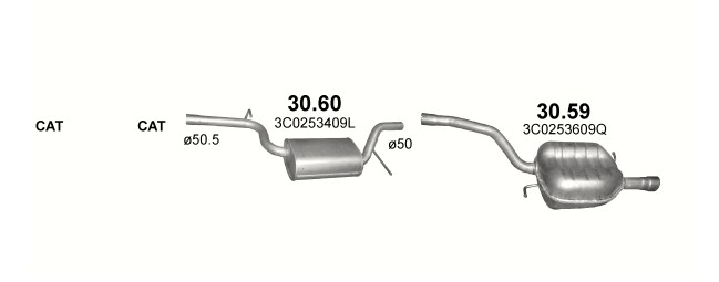 SILENCER CENTRAL VOLKSWAGEN PASSAT 30.60 photo 3 - milautoparts-fr.ukrlive.com