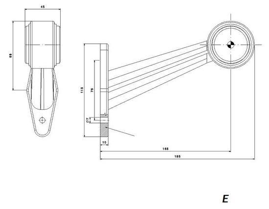 2 X LAMP SIDELIGHT BIALO RED LONG LED TRAILER ON GUMOWYM RAMIENIU photo 9 - milautoparts-fr.ukrlive.com