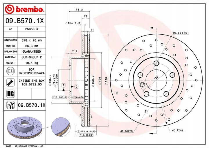 BREMBO XTRA DISQUES AVANT BMW X3 F25 X4 F26 photo 3 - milautoparts-fr.ukrlive.com