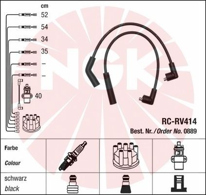 NGK RC-RV414 0889 photo 2 - milautoparts-fr.ukrlive.com