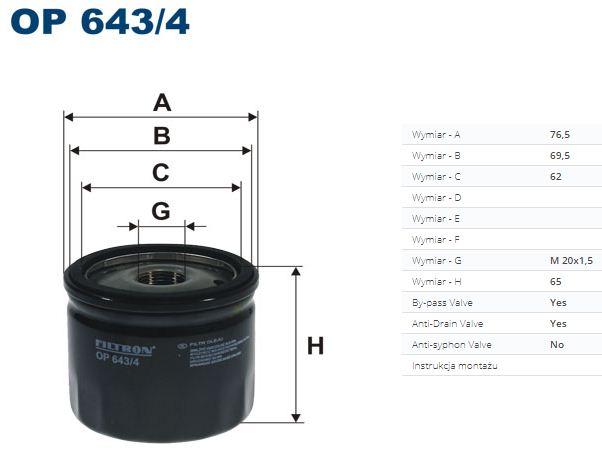 FILTRON OP643/4 FILTER OILS photo 7 - milautoparts-fr.ukrlive.com