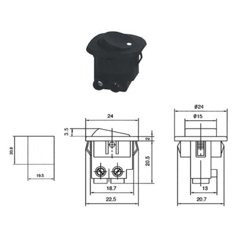 SWITCH RS-101-7C BLACK photo 2 - milautoparts-fr.ukrlive.com