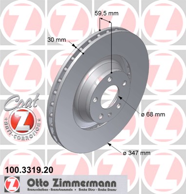 ZIMMERMANN DISQUES AVANT AUDI A6 C6 04-11 347MM photo 3 - milautoparts-fr.ukrlive.com