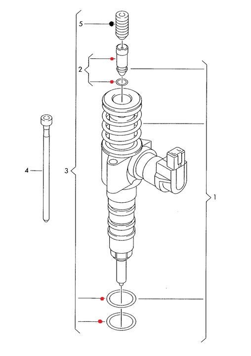 SEALS FUEL PUMP AND INJECTOR 03G198051D SIEMENS photo 2 - milautoparts-fr.ukrlive.com