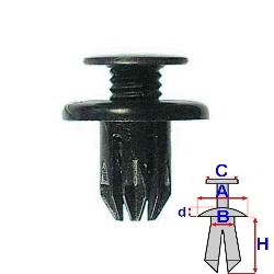 Клипса дюбель rozporowy romix rx60002, Цена