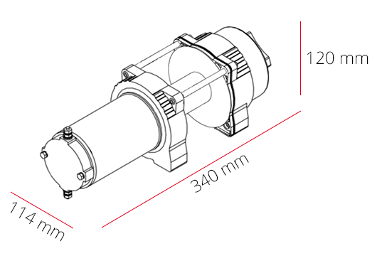 Лебідка 2.2 T 4500 lb 12V електрична тросова лебідка плуг квадроцикл + пульт дистанційного керування