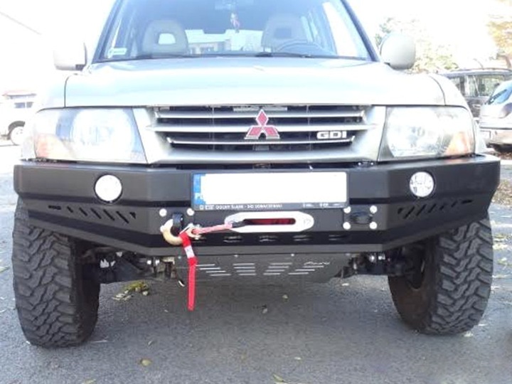 фото №11, Mitsubishi pajero 3 бампер перед стальной металлический