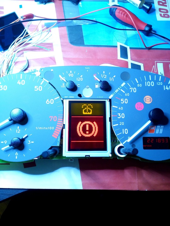 фото №7, Дисплей спідометра lcd fis vdo jaeger audi vw golf passat seat skoda