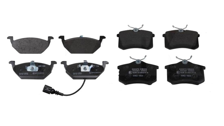 фото №1, Комплект набор 8x тормозные колодки перед + зад audi a2