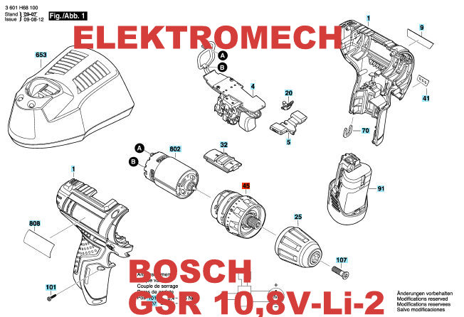 Шуруповерт bosch gsr 1800 li схема электрическая