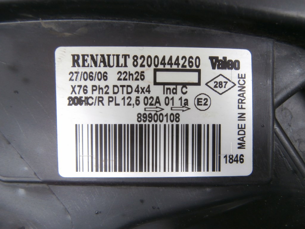 фото №5, Фара лампа правая renault kangoo lift 03-08r