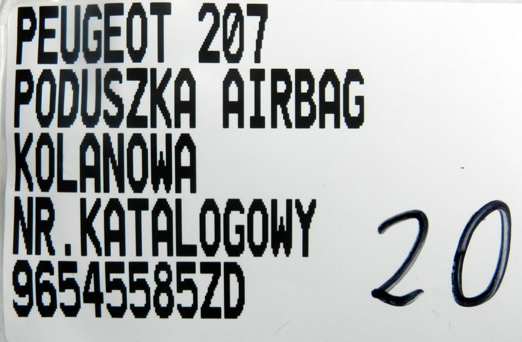 фото №4, Подушка подушка безопасности коленная peugeot 207 96545585zd