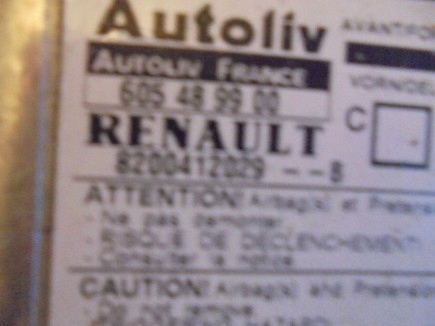 фото №3, Renault megane датчик подушок air bag 8200412029
