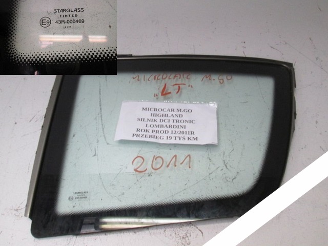фото №1, Стекло левый задняя microcar mgo highland 11r