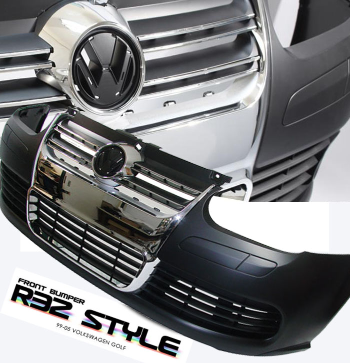 фото №1, Бампер передні vw golf 4 look golf 5 решітка радіатора хром