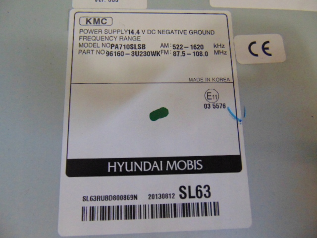 фото №3, Kia sportage радио 96160-3u230wk