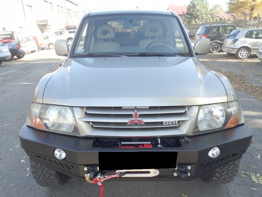 фото №12, Mitsubishi pajero 3 бампер перед сталевий металевий