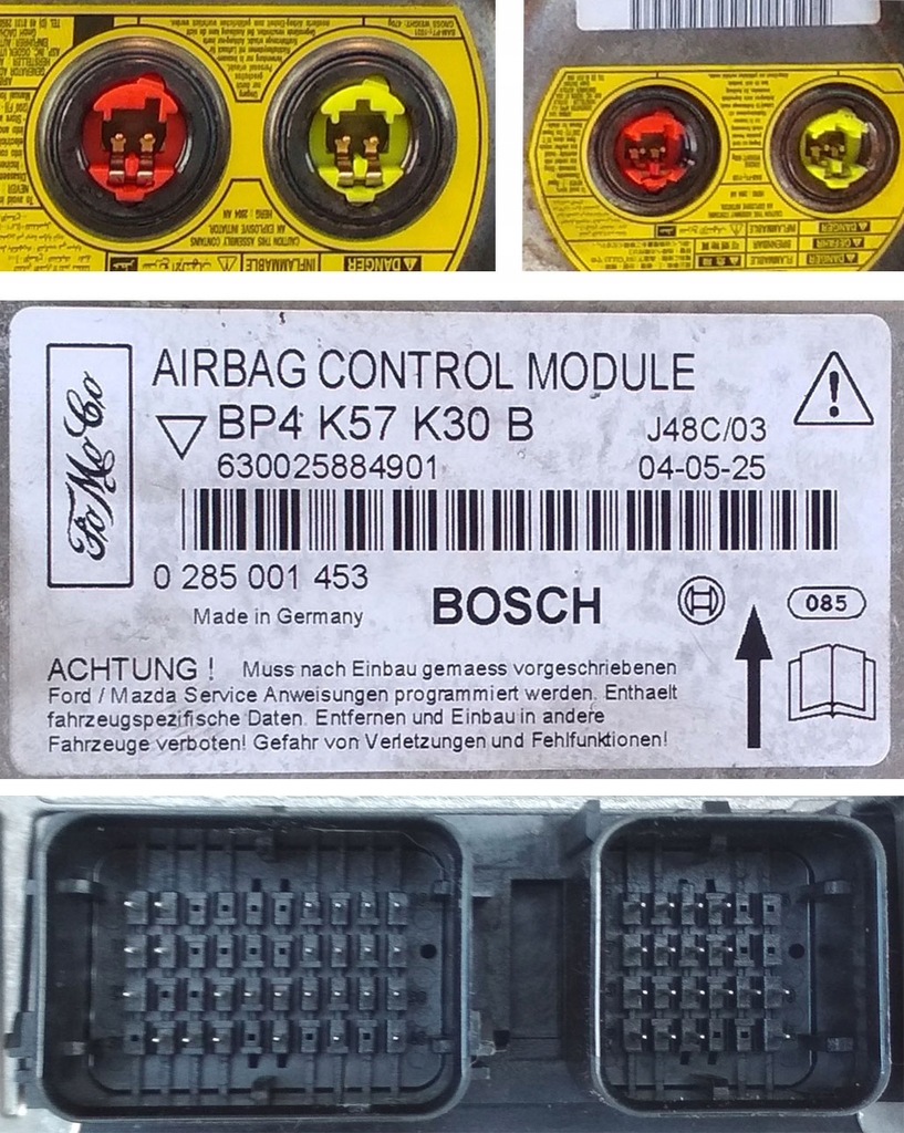 фото №5, Mazda 3 i bk 03-06r подушки безопасности воздушные подушка безопасности eur