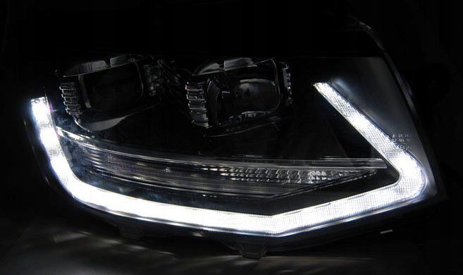 фото №3, Vw transporter t6 лампи фари led drl денні