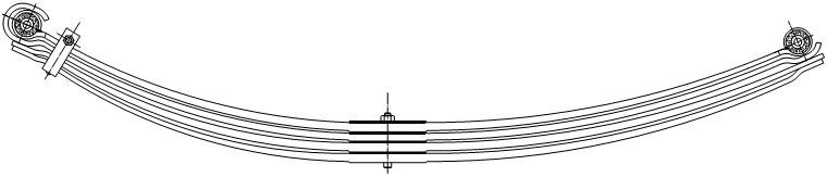 фото №1, Рессора mercedes 1114 1117 1120 1124 1314 перед 4p