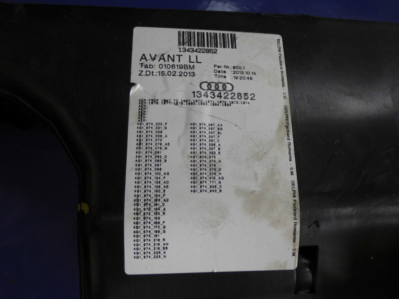 фото №7, Електропроводка джгут салону audi a6 c7 3.0tdi v6