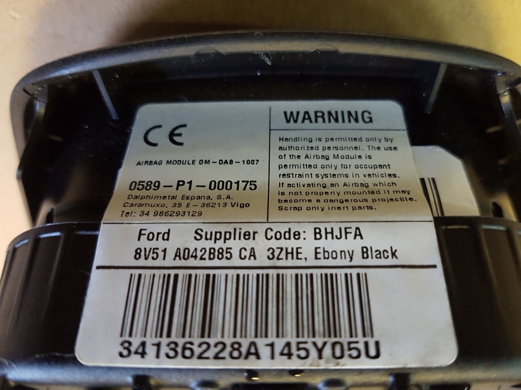 фото №4, Подушка водителя ford b max --доставка--