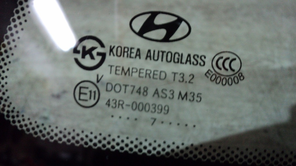 фото №11, Стекло кузовная задняя hyundai santa fe ii 06-10r