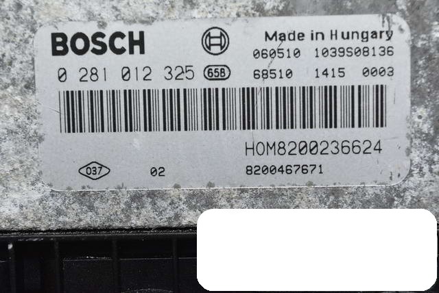 фото №3, Бортовой компьютер renault 0281012325 hom8200236624 8200467671